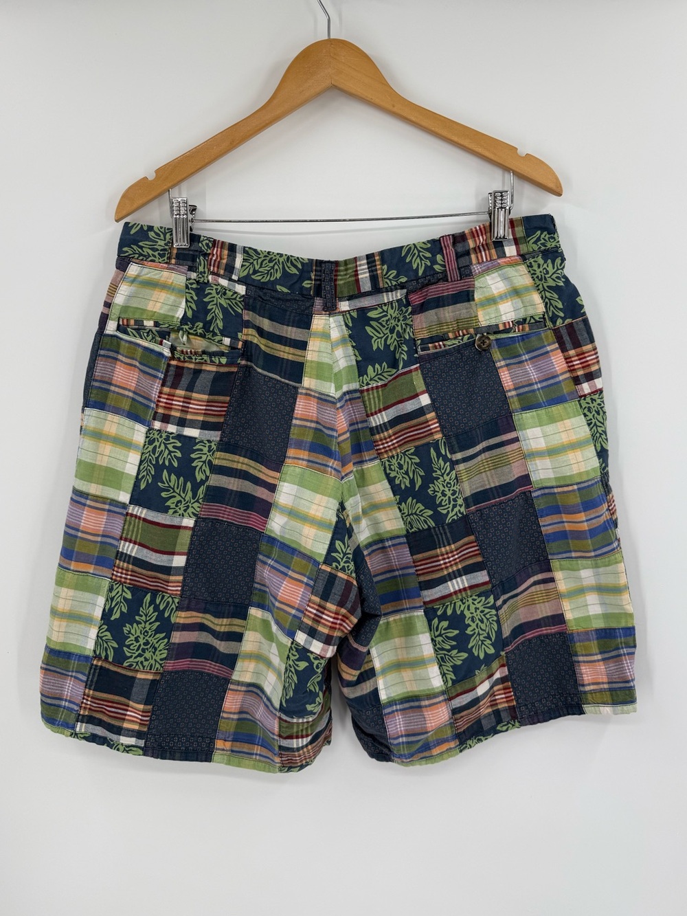 Brooks Brothers Cotton Patchwork Madras Shorts | Multicolor | 36 - Picture 2 of 8